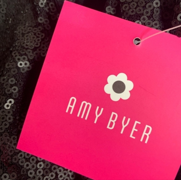 Girls Amy Byer size 8 black velvet & sequins pants-jumpsuit NWT - Picture 3 of 3